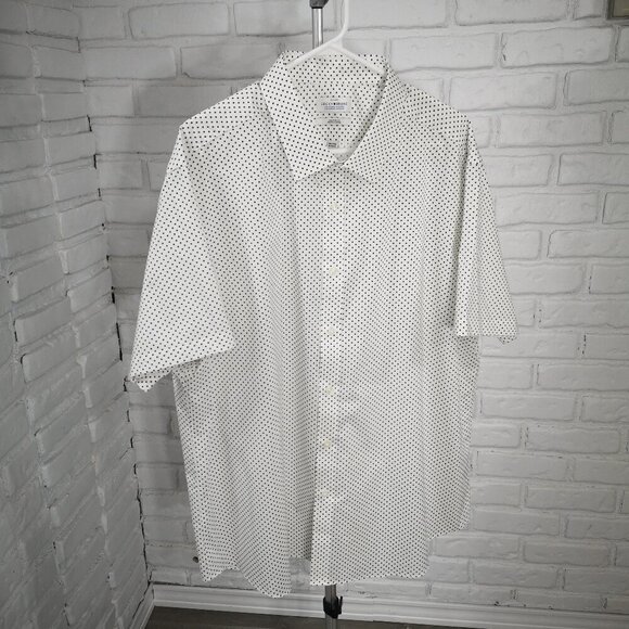 Lucky Brand Other - NWOT Lucky Brand Men's Size XXL (18-18 1/2) White w/ Black Tailored Fit Shirt